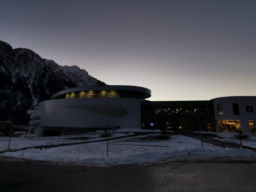 Atoll Achensee beim Sonnenuntergang