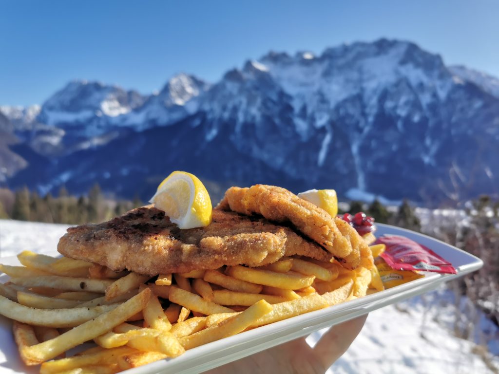 Winterwandern Bayern Schnitzel