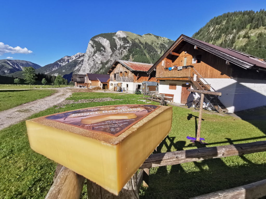 Tirol Reiseziele - die Engalm am Großen Ahornboden: Den almeigenen Käse musst du unbedingt probieren!