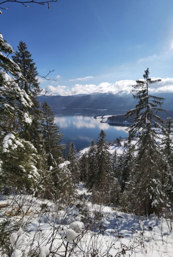 Winterwandern Bayern am Walchensee